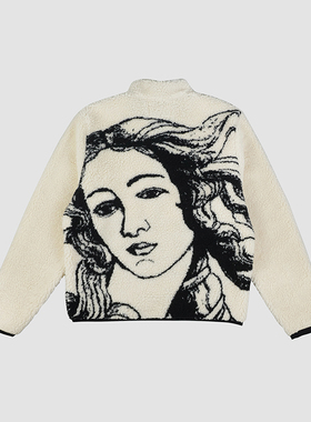 LAST HEIRS 维纳斯羊毛长摇粒绒羊羔绒保暖抓绒拉链夹克休闲外套