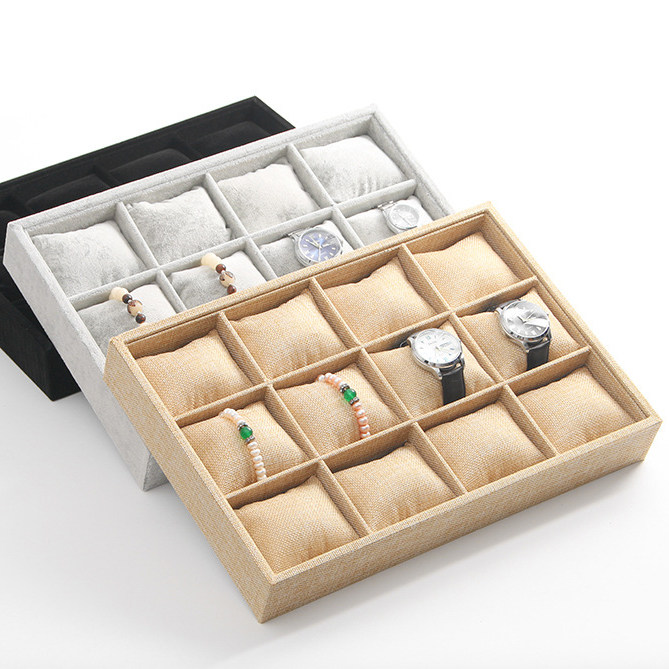 high-grade Flannel Watch plate Bracelet Display rack 12 pillow jewelry Tray Bracelet storage box counter propin the Accessories/Fashion Jewelry, Jewelry storage , Jewelry Box  category - from Buy2taobao.com to provide professional Taobao agent buy service