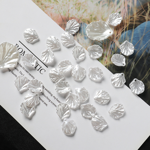 圆树叶古风发簪发冠花瓣山茶花花瓣DIY材料亚克力仿珍珠花瓣