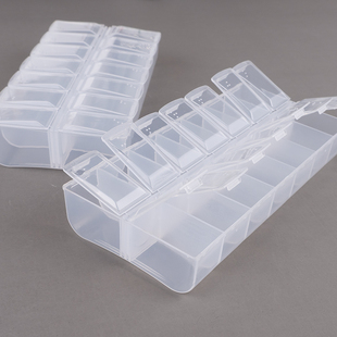 手工diy饰品材料整理盒储物盒透明可拆卸塑料盒耳钉盒收纳盒工具