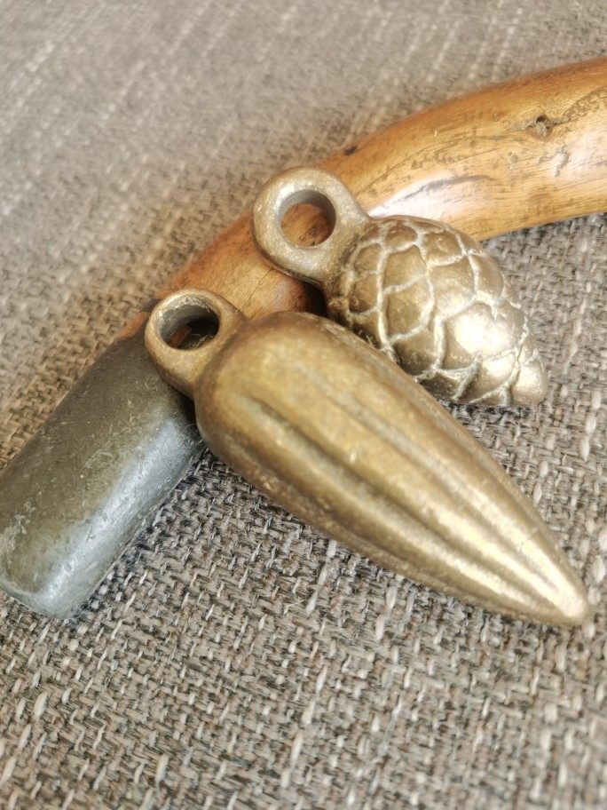 仿古青铜布鲁头 松塔 防身武器 蒙古游牧打狗棒 流星锤 功夫