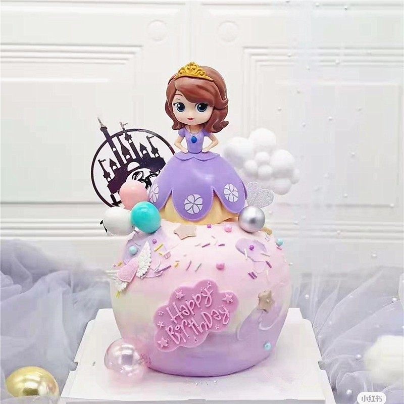 小女孩生日蛋糕装饰Q版苏菲亚公主紫色主题甜品台儿童玩偶摆件,节庆用品/礼品,节日装扮用品,淘宝优惠券,粉丝福利购,淘宝优惠卷