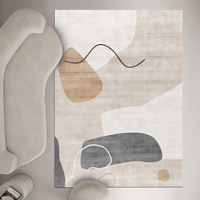 The new carpet for the living room and bedroom is light luxury, high-end and simple. The sofa is fully covered with floor MATS, and the coffee table can be used to wipe the bed thumbnail 5
