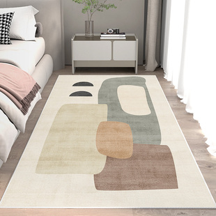 床边地毯加厚卧室客厅地毯高级感床前沙发茶几毯条纹脚垫飘窗地垫