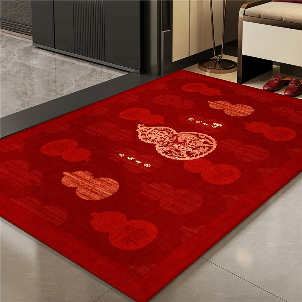 新款福禄入户门地垫家用乔迁门口防滑垫红色新年喜庆地毯红色脚垫,居家布艺,入户地垫,淘宝优惠券,粉丝福利购,淘宝优惠卷