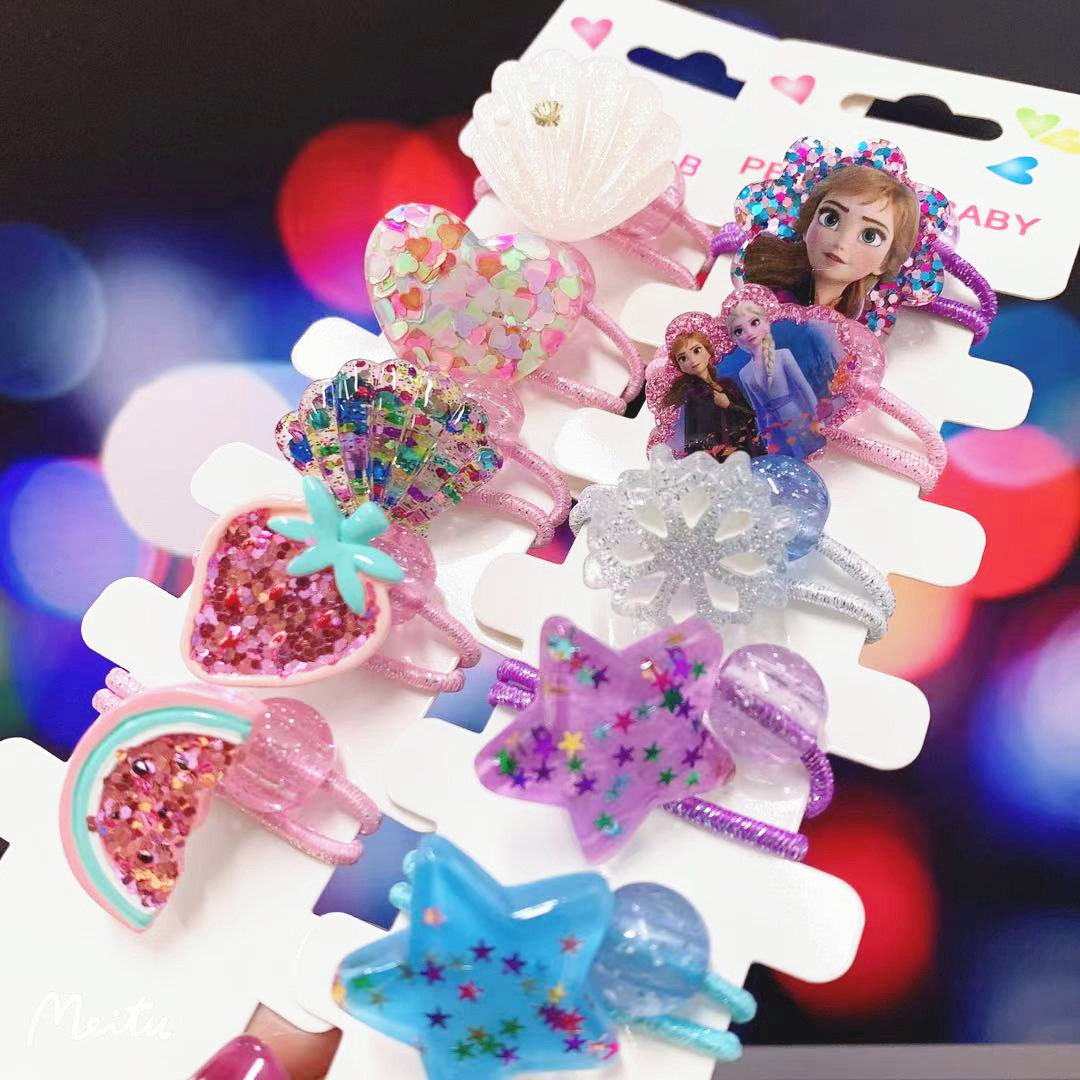 冰雪奇缘女儿童头饰发饰品皮筋蓝色公主头绳扎发绳量多,童装/婴儿装/亲子装,发饰,淘宝优惠券,粉丝福利购,淘宝优惠卷