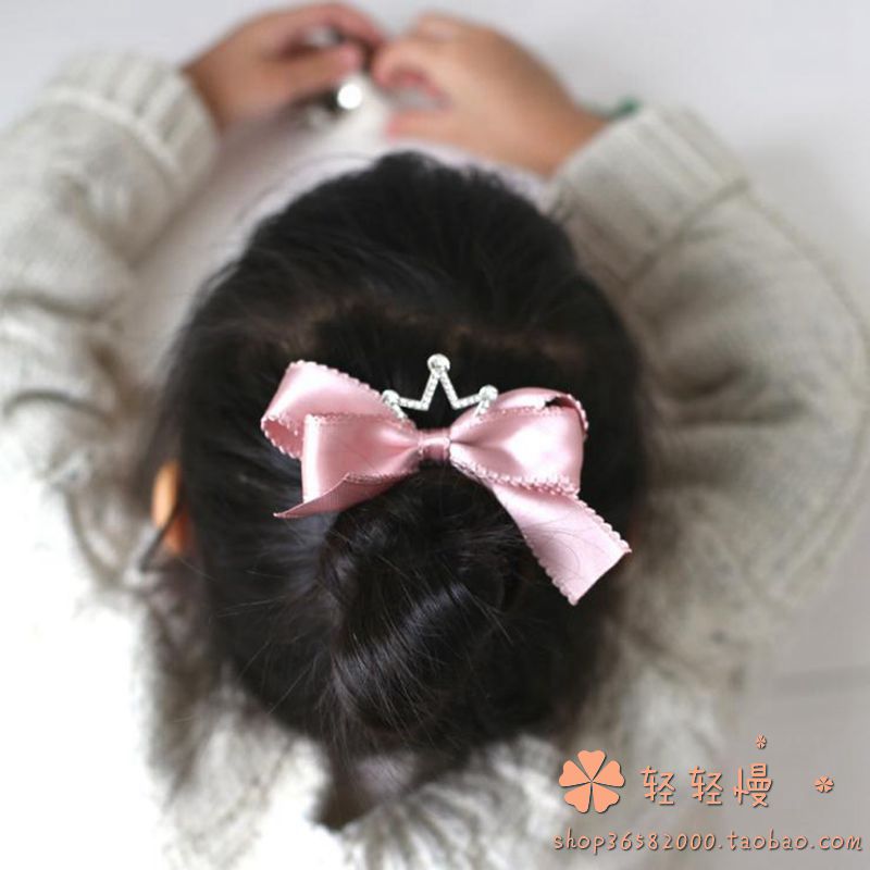 儿童生日粉色头饰发卡皇冠