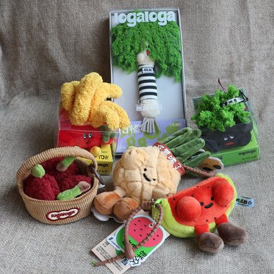 正品文创logaloga毛绒水果包挂饰