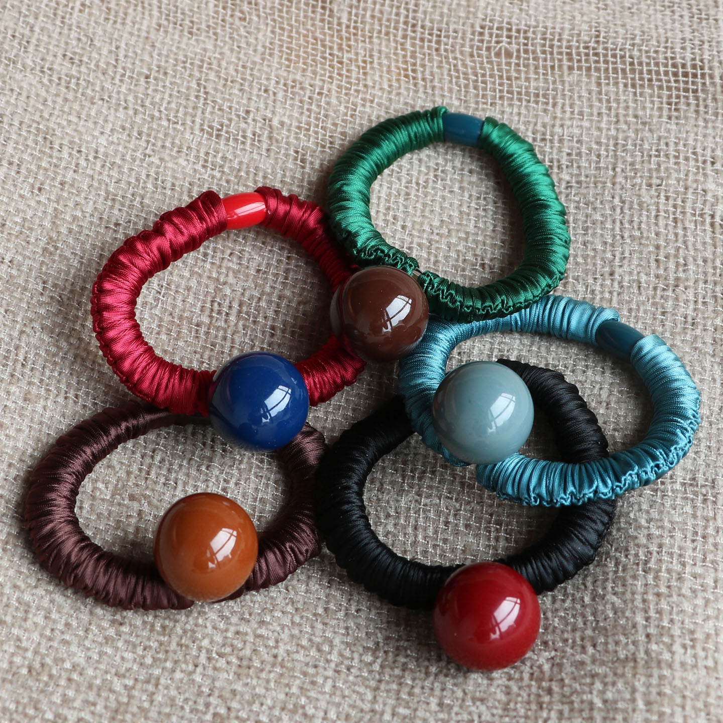 加粗高弹力头绳糖果色扎头发皮筋