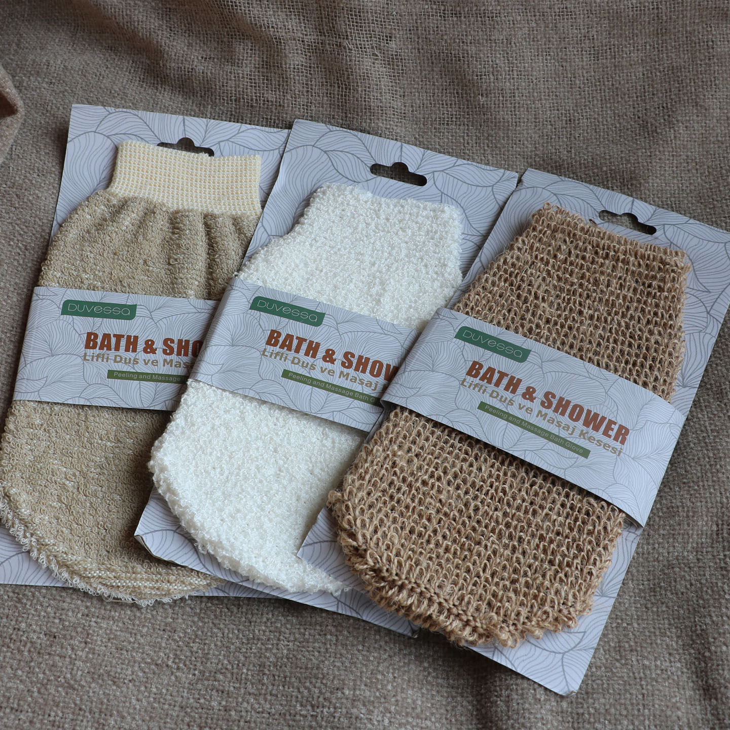 舒服洗澡~天然麻竹纤维搓澡手套搓澡巾轻松下泥