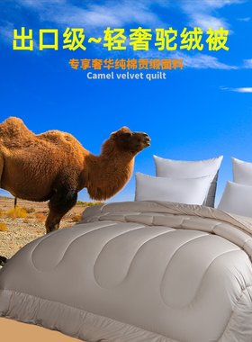 纯棉轻奢面料真品出口级驼绒被