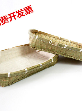 纯手工竹编筐收纳筐馍筐菜篮