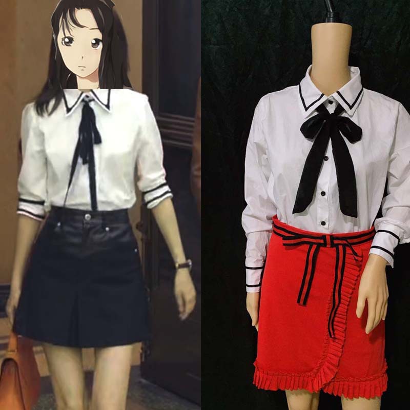 完美关系佟丽娅江达琳同款衣服白色衬衫女长袖春夏蝴蝶结白色衬衫