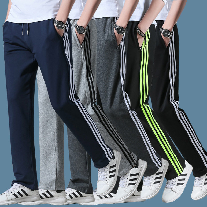 男士休闲长裤子男式时尚直筒三条杠学生2018秋季大码新款运动裤在类目 男装, 休闲裤中 - 来自Buy2taobao.com提供专业的淘宝代购服务