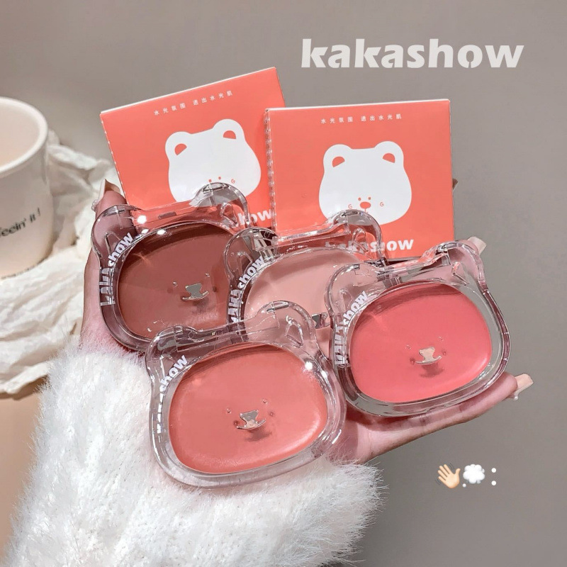 kakashow水光多用膏纯欲清透韩系显嫩元气水润腮红膏水光胭脂美妆