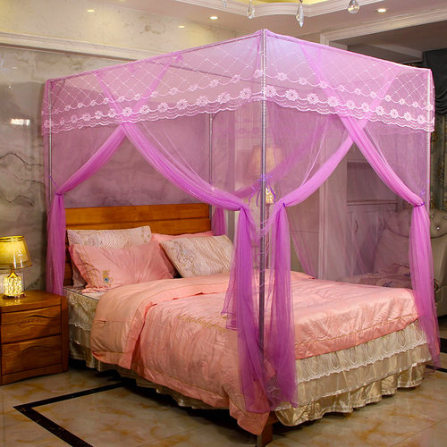 公主风三开门落地不锈钢通用蚊帐