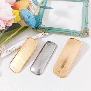 爆款非遗宋锦合金宽平夹手工diy底胚素胚发饰发夹团建饰品配件