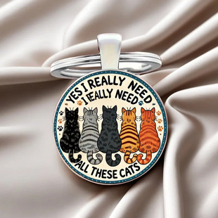 创意veter medicine可爱猫咪小狗宠物医生 时光宝石听诊器钥匙扣