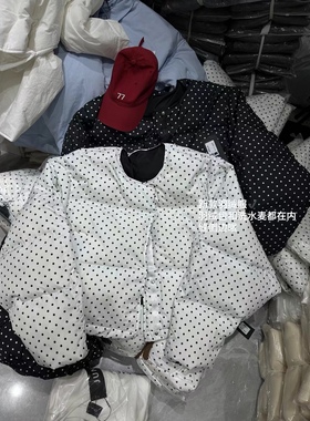 韩国东大门冬季新款波点白鸭绒轻薄羽绒服女时尚百搭宽松外套