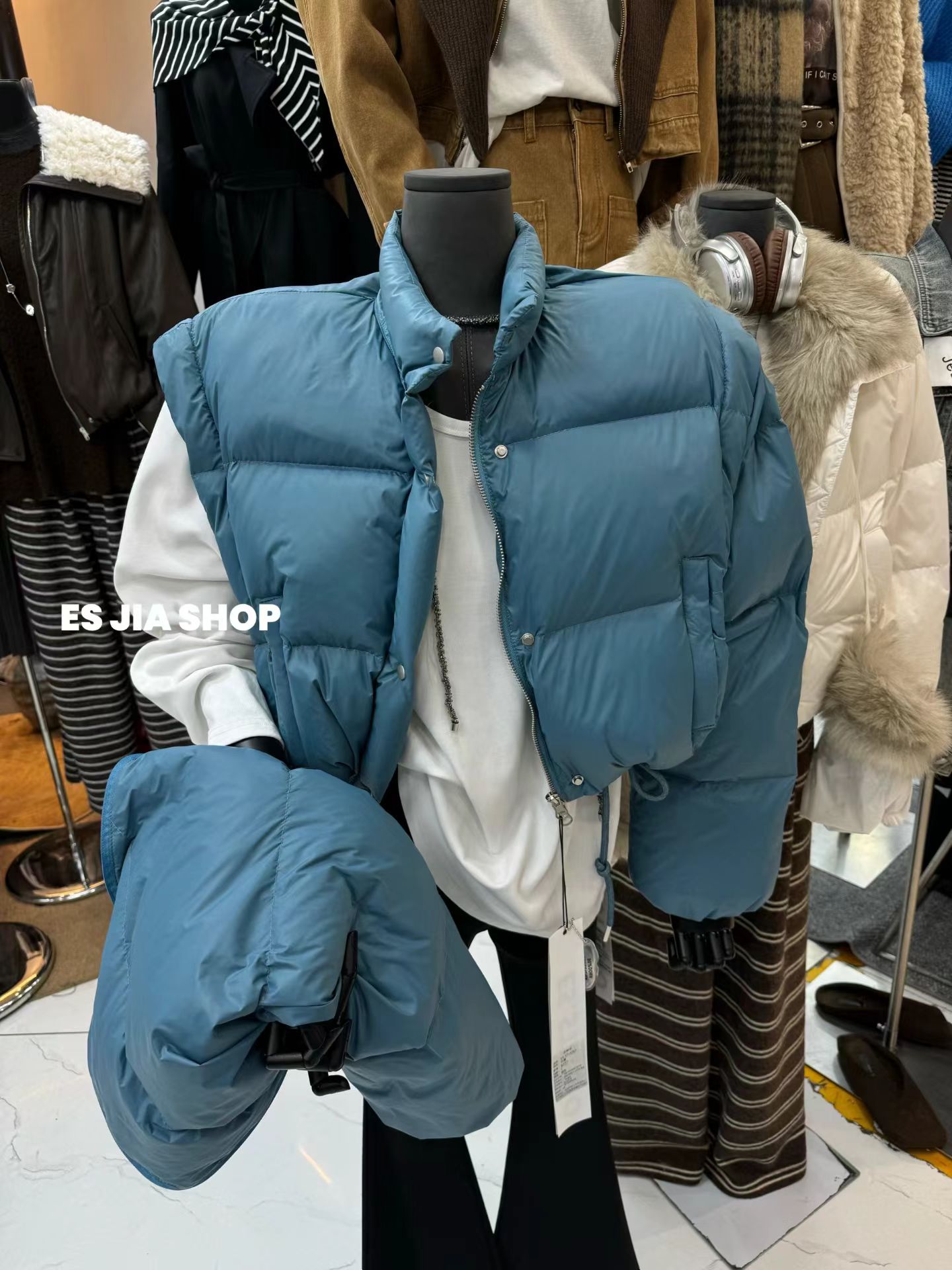 韩国东大门2025冬新款时尚可拆卸长袖小个子短款羽绒服外套面包服