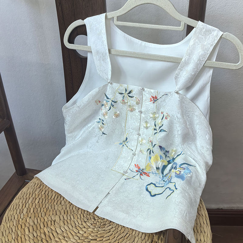 鸣皋堂制衣明制真主腰定制绣花真丝吊带刺绣汉服宽肩带对襟开衫,女装/女士精品,汉服上装,淘宝优惠券,粉丝福利购,淘宝优惠卷