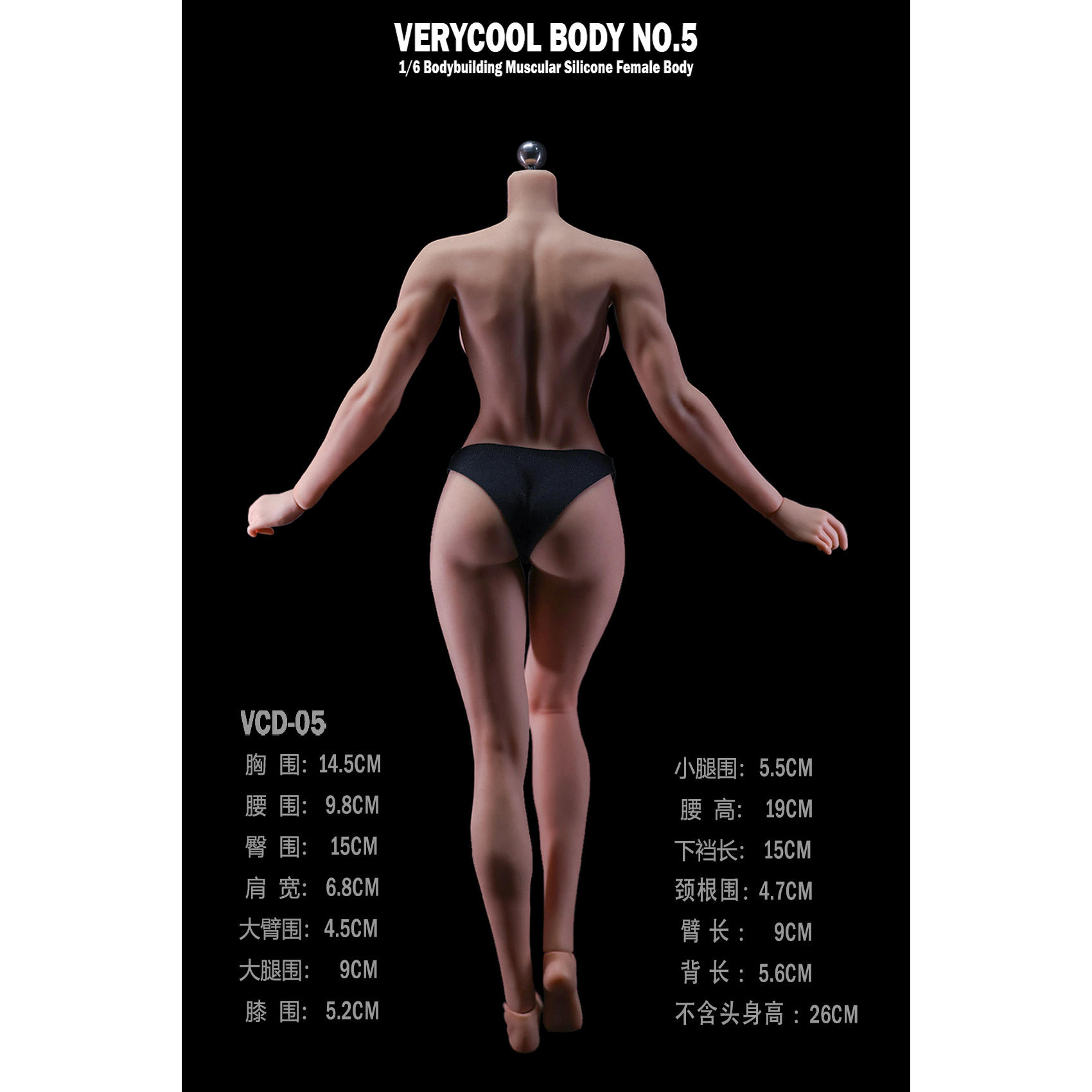 VERYCOOL 1/6 铂金硅胶女素体 健美肌肉体型 VCD-05 定金