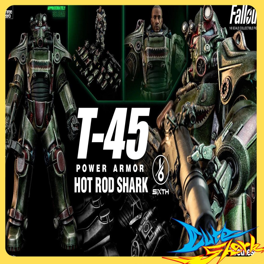 Threezero 1/6 辐射 T-45 热棒鲨鱼 动力装甲 3Z07740W0 现货