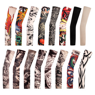 杨云户外装备加工厂制纹身袖套男士花臂防晒套袖刺青冰手袖夏骑