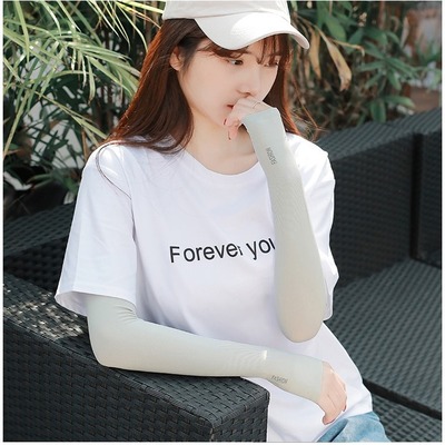 杨云户外装备加工厂制一件支持韩国let'slim冰丝防晒袖套有指防