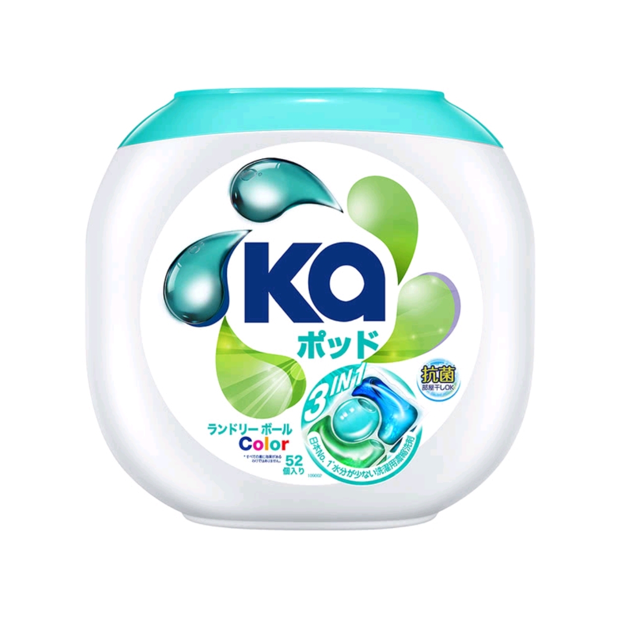 山姆代购 日本进口王子KA 菁华3合1洗衣凝珠(护色) 832g(52粒)