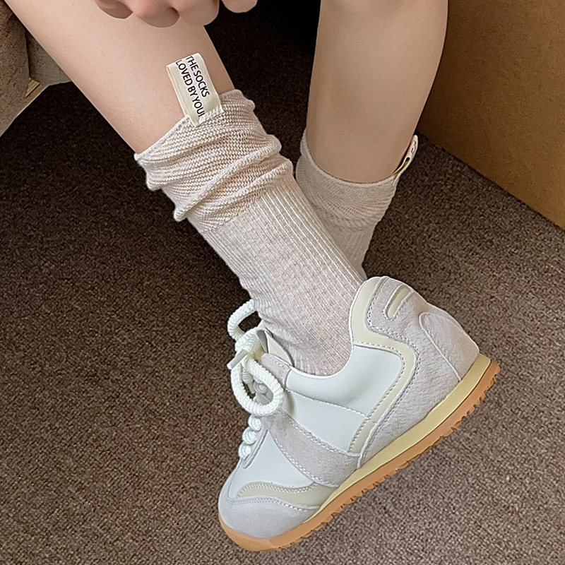 春秋季后跟布标双针袜子女堆堆袜纯色百搭ins潮棉质灯笼口中筒袜,女士内衣/男士内衣/家居服,中筒袜,淘宝优惠券,粉丝福利购,淘宝优惠卷