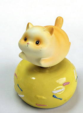 转转暹罗猫三花猫橘猫可爱摆件桌面车载两用创意治愈工位送人礼物