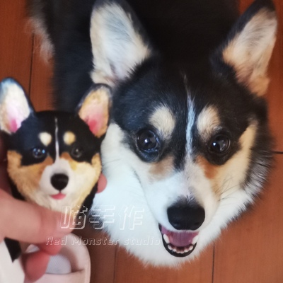 柯基犬狗狗宠物冰箱贴香薰石膏拓香石汽车风口夹车载香薰
