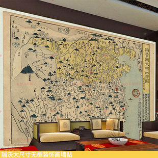 南北朝州郡地图背景墙贴两晋古代五胡十六国壁画