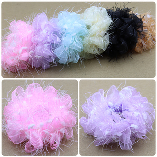 儿童头花饰品公主发圈小女孩丸子头盘发头饰舞台表演出花苞头绳