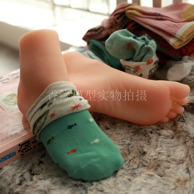 31码小脚丫假脚真人倒模小码脚仿真足模网店拍照丝袜H31两色