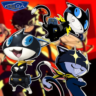 P5摩尔加纳女神异闻录游戏周边反光车贴电动摩托车身后窗玻璃装饰