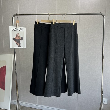 闭眼shou！超级显高显瘦高弹舒适亲肤蚕丝山羊绒混纺休闲微喇裤