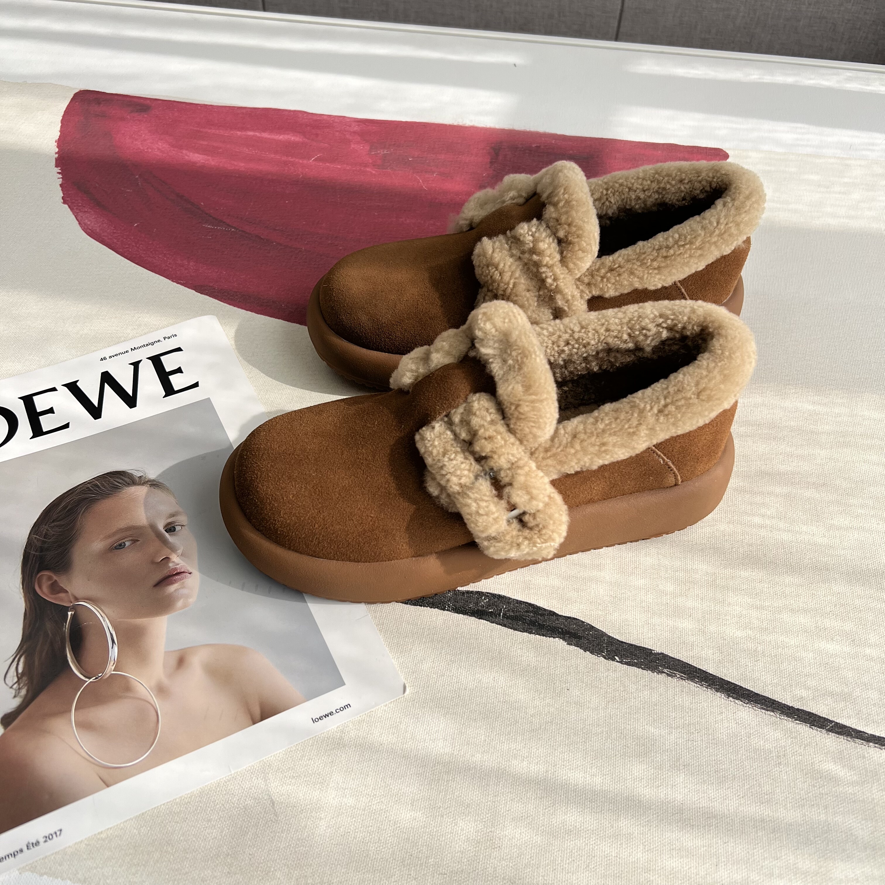 勃肯雪地靴! 加绒加厚保暖洋气显高羊毛厚底雪地靴女冬季新款25