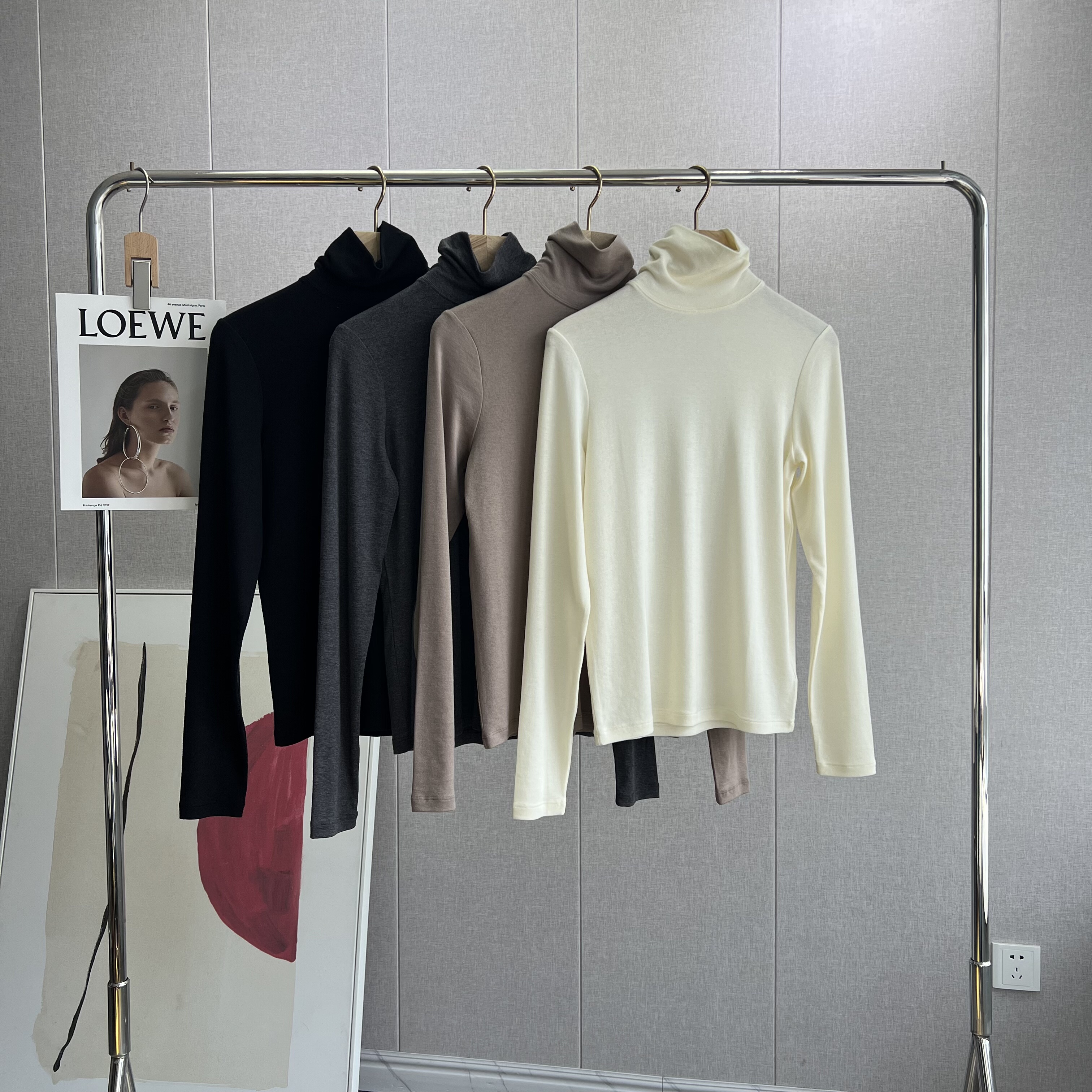 温柔显气质！一件搞定多种风格莱赛尔羊毛堆堆领打底衫