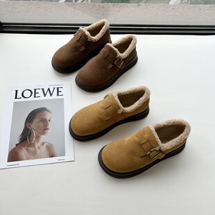 高颜值勃肯鞋！内里厚厚的羊羔毛！太暖和啦！毛毛鞋子雪地靴25冬