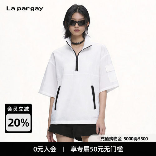 Lapargay半开立领轻量透气卫衣