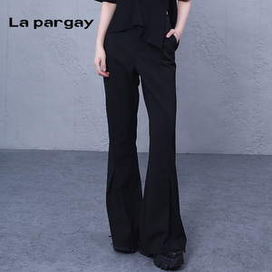 纳帕佳高腰长裤休闲裤2026春季新款女式黑色个性时尚设计感裤子