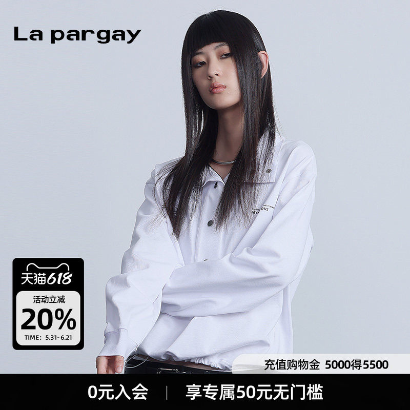 纳帕佳套头长袖针织衫2026春季新款女式白色个性时尚小众宽松上衣