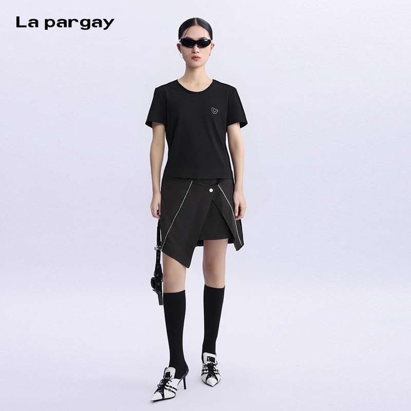 不规则搭片式个性短裙潮牌a字裙