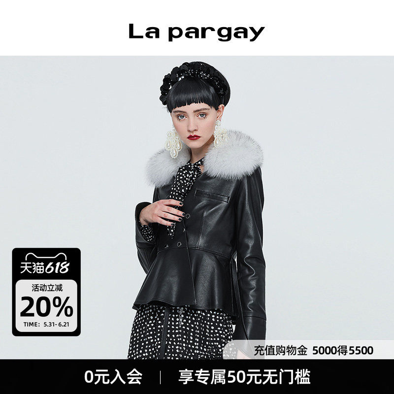 纳帕佳绵羊皮衣时尚真皮女外套短款皮夹克黑色时尚潮牌羊皮女上衣