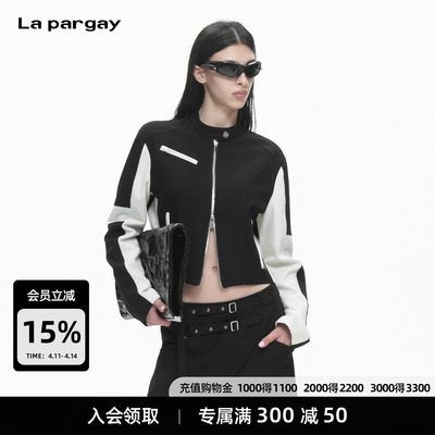 Lapargay 机车短款外套 高街先锋 撞色拼接 L78101234V
