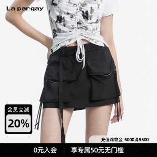 Lapargay 机能风工装半身短裙 飘带设计 酷感街头 L78209201V