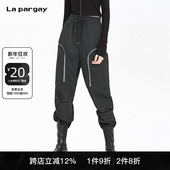 设计感宽松哈伦裤 拉链多口袋工装 女夏新款 个性 裤 松紧腰系带休闲裤