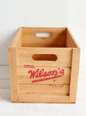 子木优品实木盒子复古风木箱收纳